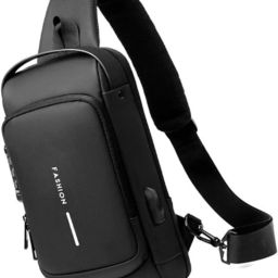 Black Men & Women Shoulder Bag ''Sling Bag for Men Stylish Crossbody Backpack for Men & Women-43