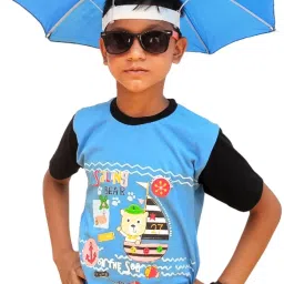 Hat Umbrella for Kids Girls,Boys Cyan Color Cap Umbrella for Men & Women Cap H9 Umbrella-picture-19