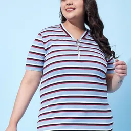 austivo Casual Regular Sleeves Striped Women Multicolor Top-picture-21