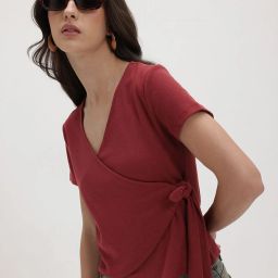 Casual Regular Sleeves Solid Women Brown Top-image-14