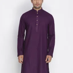Men Solid Cotton Blend Straight Kurta-image-23