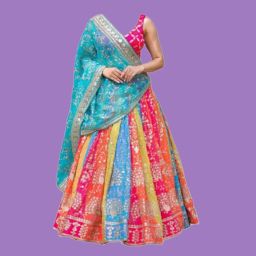 Self Design Semi Stitched Lehenga Choli-image-59