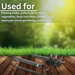 tadso-lid Post Hole Adjustable Auger Black Post Hole adjustable digger blade auger, adjustable blade auger black, garden blade auger, soil digging blade auger, garden soil digging tool image 4