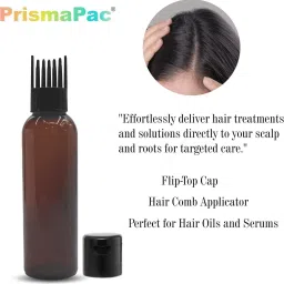 prismapac Hair Root & Scalp Applicator, Empty Container for Oil, Serum, Shampoo & Medicine 120 ml Bottle image 2