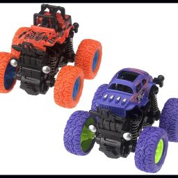 Wlco-Combo Set - Monster Truck 1 Purple Blue + 1 ORANGE Toy – Toys for-image-13