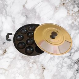 Appam Patra/Maker Hammer-Tone Coating Paniarakkal with Lid_713 Paniarakkal with Lid 1 L capacity 24 cm diameter-image-91