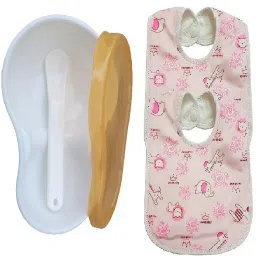 Baby Feeding Bowl With Baby Soft BIb -Combo - Plastic-image-70