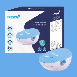 Renewa Compressor Nebulizer Machine with Kit for Adult and Kids Nebulizer (White)Com Nebulizer image 5