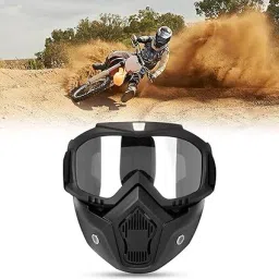 Windproof Dirt Shield With Soft Foam Padded Detachable Safety Goggle#FLIPKART 1 100% Goggle Face Mask Anti Scratch UV Protective Face Mask Safety Cap-image-48