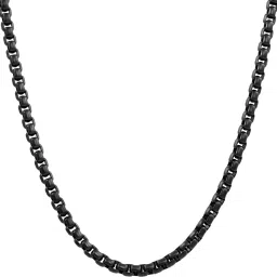 Elegant Premium Bollywood Sporty Box Collection Jewellery Valentine Stylish Fancy Party Wear Titanium Long Necklace Handmade Black Neckless Style chains for boys men boyfriend girls girlfriend latest design Casual Style Daily use Simple Gold-plated Plated Stainless Steel Chain-picture-2