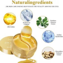 kvvtrades Under Eye Patches for Dark Circles and Puffy Eyes,(60Pcs 24K Gold) image 2