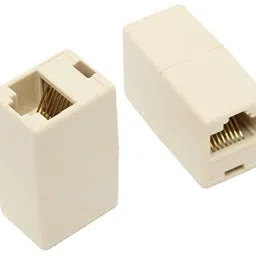 RAREGEAR rj45 Connector Cover Female to Female ethernet Coupler LAN Adapter (Pack of 2) Lan Adapter-7
