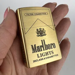 PM-----GOLD PM MARBO LIGHTER Pocket Lighter-12