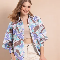 mast & harbour Women Regular Fit Printed Casual Shirt-picture-9