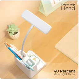 xech Desky Lite Table Lamp with Pen Stand 3 Light Colour tone & Rechargeable Battery Study Lamp image 5
