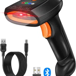OnlyU Wireless 2D & 1D (Bluetooth+USB+2.4GHz) Barcode Scanner (Rechargeable) Connectivity Induction Scanning with Built-in Illumination Light 2D Camera Barcode Scanner-15