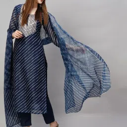 Women Viscose Rayon Kurta Pant Dupatta Set-picture-47