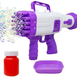 32 Holes Bubble Gun Machine Toy for Kids with Bubble Solution-Multicolor Toy Bubble Maker-34