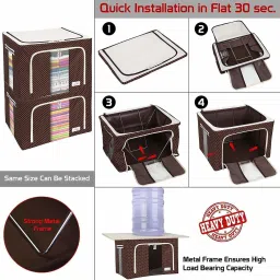 E Solutions WARDROBE ORGANISER/STORAGE BOX-624 (24LITERS) Poly-canvas Laundry Bag-picture-15