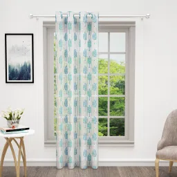 215 cm (7 ft) Polyester Semi Transparent Door Curtain Single Curtain-11