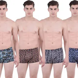 dollar bigboss Pack of 4 Soft Combed Cotton Printed Men Trunk-picture-17