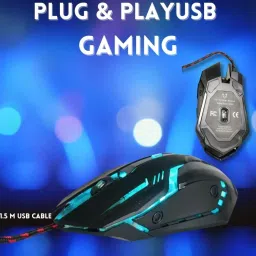 coolcold Wired USB Gaming Mouse,1600 DPI LED Backlight 6 Button Wired Ambidextrous Optical Gaming Mouse image 4