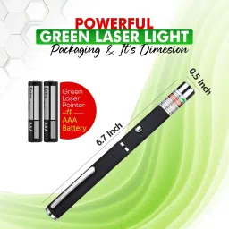 CraftXpress Green Laser Pointer – 2000m Range, Party Lights, Battery Operated image 2