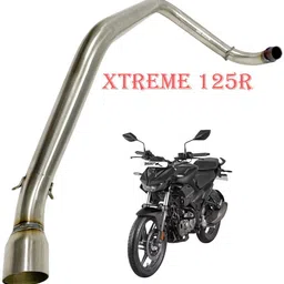 dhe best Motorcycle Premium Bend Pipe Middle Muffler Pipe for Xtreme 125R Hero NA Full Exhaust System-picture-34
