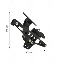 moto genius "Universal CNC Adjustable LED Tail Tidy for All Bikes - Black" Bike Number Plate image 3