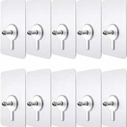 (PACK OF 10)Multipurpose use bathroom and kitchen storage hook Hook 10-image-93