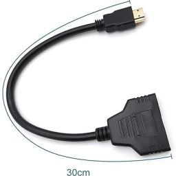 RuhZa HDMI Splitter Adapter Cable 1 in 2 Out HDMI Male to Dual HDMI Female 1 to 2 Way for HDMI HDMI Connector-image-87