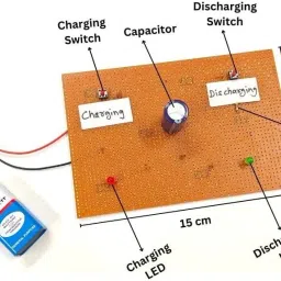erhindia Charging and Discharging of Capacitor Physics Working Model Science Project Electronic Components Electronic Hobby Kit image 2