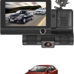 170 Degree/3 Lens G-Sensor 4Inch 3 Way DVR Video Recorder For Car Black LCD-image-19
