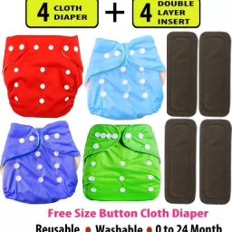 Cloth button Diaper Nappies For Babies of Ages 0 to 2 years-image-0