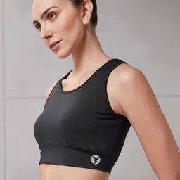 Technosport Full Coverage Lightly Padded ElastoPlus Workout Bra- Anti Microbial image 3