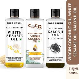 Combo of Virgin Coconut Oil, White Sesame Oil & Kalonji Oil | Cold-Pressed Oils-image-107