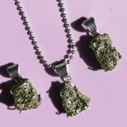 Natural Golden Pyrite Pendant For Men And Women Without Chain Brass Pendant-image-85