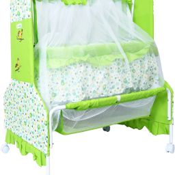 Baby Swing Cradle Jhula with Mosquito Net and Storage Basket for New Born Baby-image-99