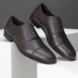 Formal Oxford Shoes for Men |Refined Round-Toe Shaped Real Leather Shoes Oxford For Men-image-77