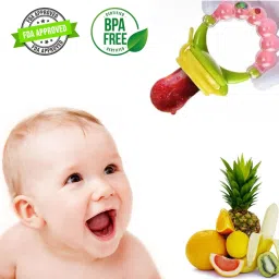 superdaze Bpa-Free Nipple Sucker Food Nibbler For Fruits With Rattle Handle Pack Of 2pcs Feeder image 5