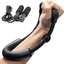 Combo Of Wrist Exerciser Strengthener With Skipping Rope Fitness Accessory Kit Kit-image-20