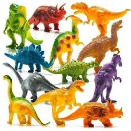 Dinosaur Rubber Play Toy for Kids 12 Pieces Small Wild Animal 1-5 Year Old-33