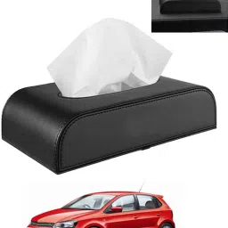 Leathrite New Design Black D-Shape Tissue Holder For-Polo GT Volkswagen 2013 Vehicle Tissue Dispenser-10