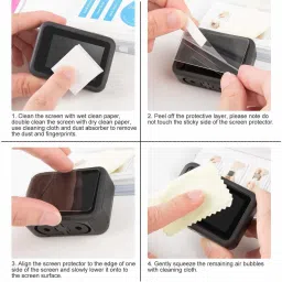 Power Smart Front and Back Tempered Glass for Tempered Glass Screen Protector for GoPro Hero 11 / 10 / 9 Camera LCD Screen Protection (3 P'cs Set) image 4