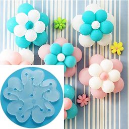 Solid 12 Pcs Reusable Portable Flower Shape Balloon Clips Holder for Wedding Balloon-image-10
