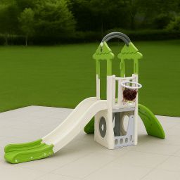 Kids Slide & Climber 3-in-1 Playset with Ladder Indoor Outdoor Play station-image-1