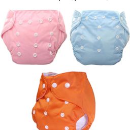 M3Zone- Reusable Baby Washable Cloth Cotton Diaper- Combo of 3 Pieces L-XL (Multi Colours) (No Insert Pads Included)-11