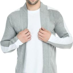 Men Jacket Style Full Sleeve Grey, White Shrug-image-40