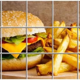 80 cm Vegetable Burger with French Fries Waterproof Kitchen Sticker Self Adhesive Sticker-image-88