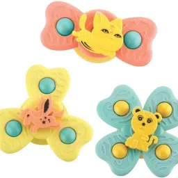 3Pcs Suction Cup Fidget Spinner for Baby Bath, Water Toys,Rattle Toys for Kids Rattle-image-48